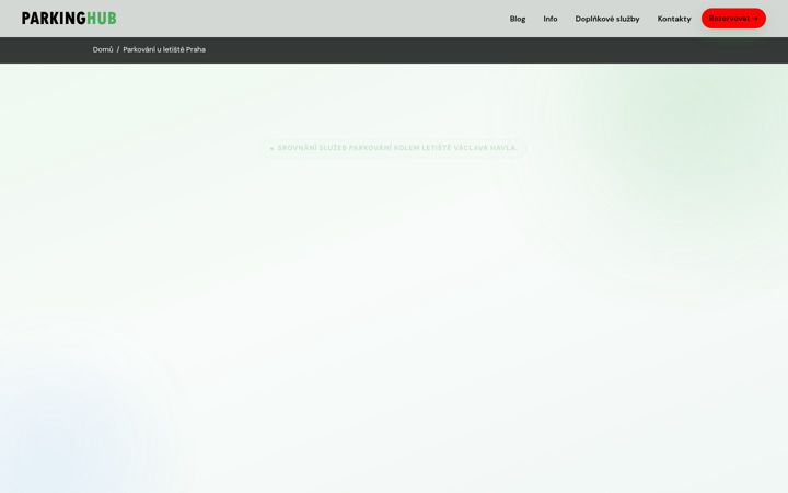 Screenshot stránky parkinghub.cz