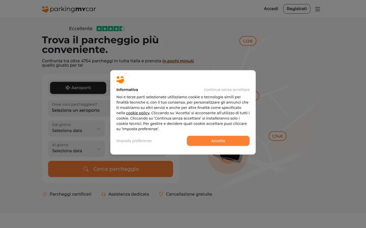 Screenshot of parkingmycar.it