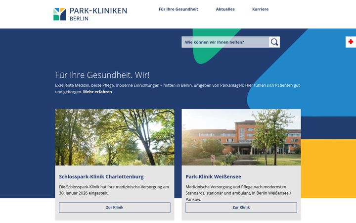 Screenshot van parkkliniken-berlin.de