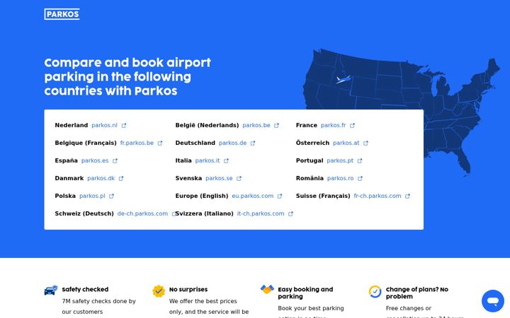 Screenshot of parkos.com