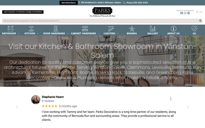 Screenshot ta' parksdecorative.com