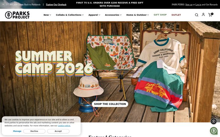 Screenshot of parksproject.us