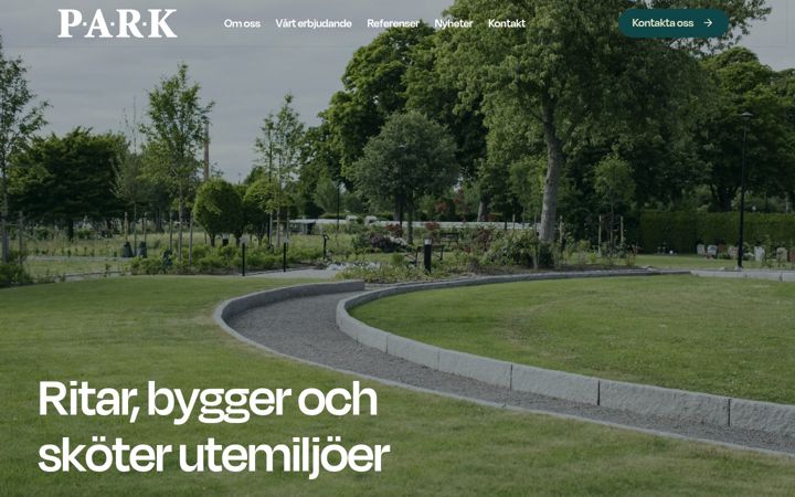 Screenshot stránky parksyd.se
