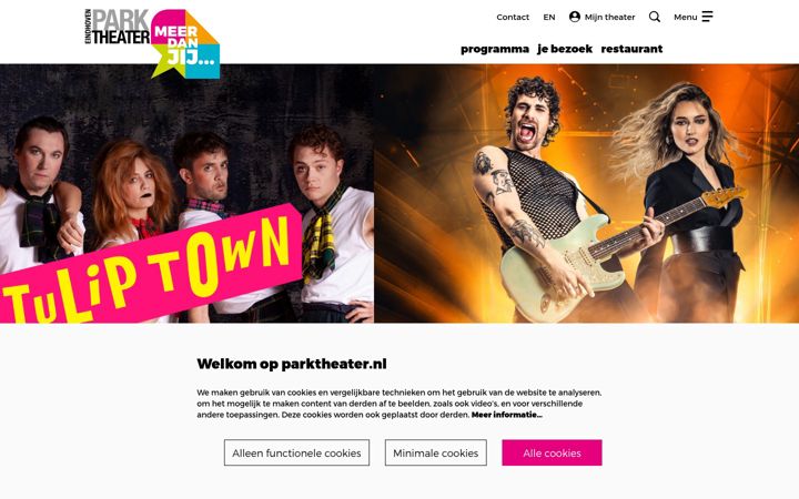 Zrzut ekranu parktheater.nl