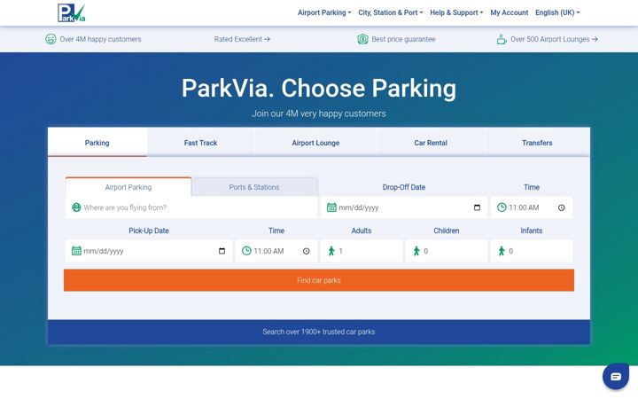 Screenshot of parkvia.com