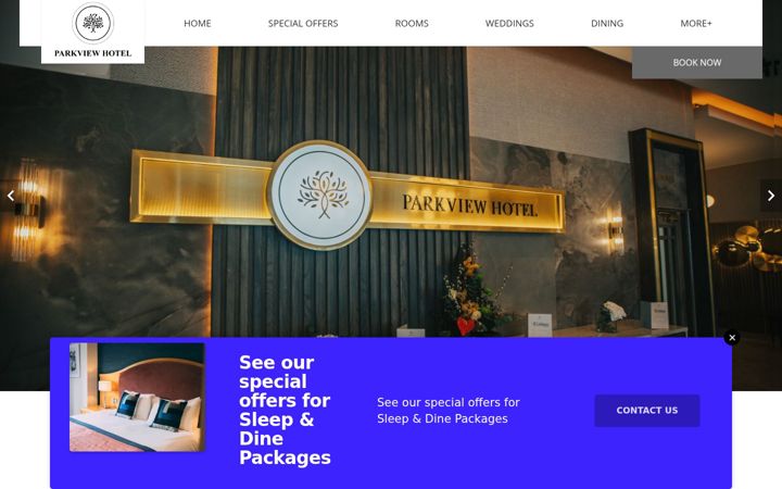 Screenshot of parkviewhotel.ie