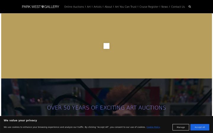 Screenshot von parkwestgallery.com