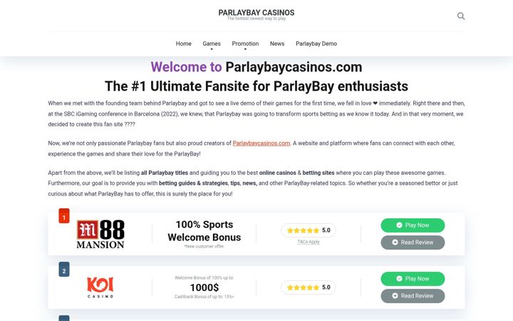 Zrzut ekranu parlaybaycasinos.com