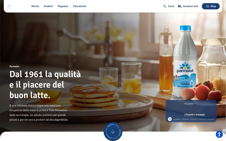 Screenshot of parmalat.it