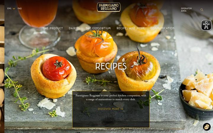 Screenshot of parmigianoreggiano.com