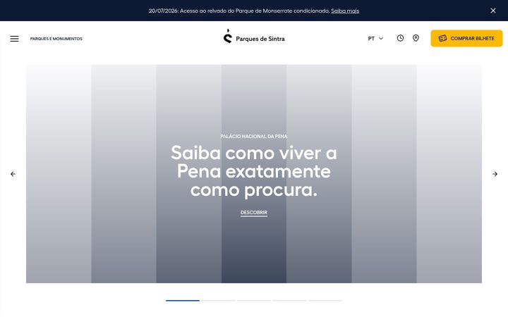 Screenshot of parquesdesintra.pt