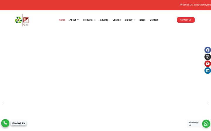 Screenshot of parrytechhydraulics.com