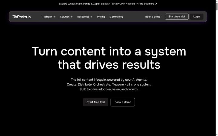 Screenshot of parta.io