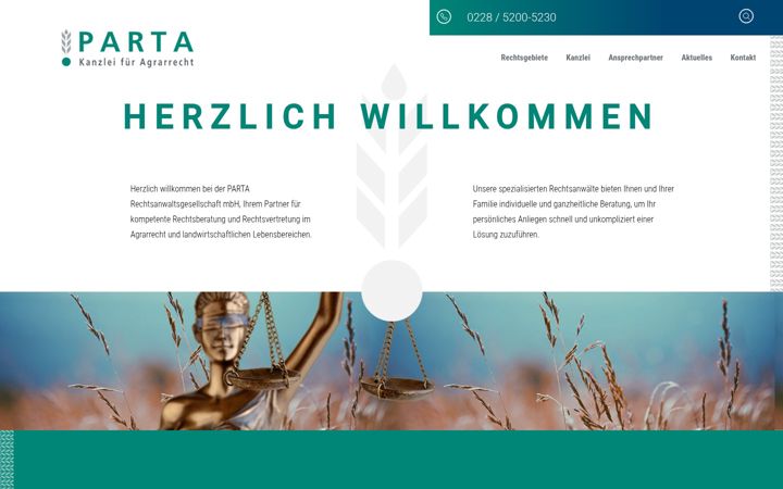 Screenshot of partarecht.de