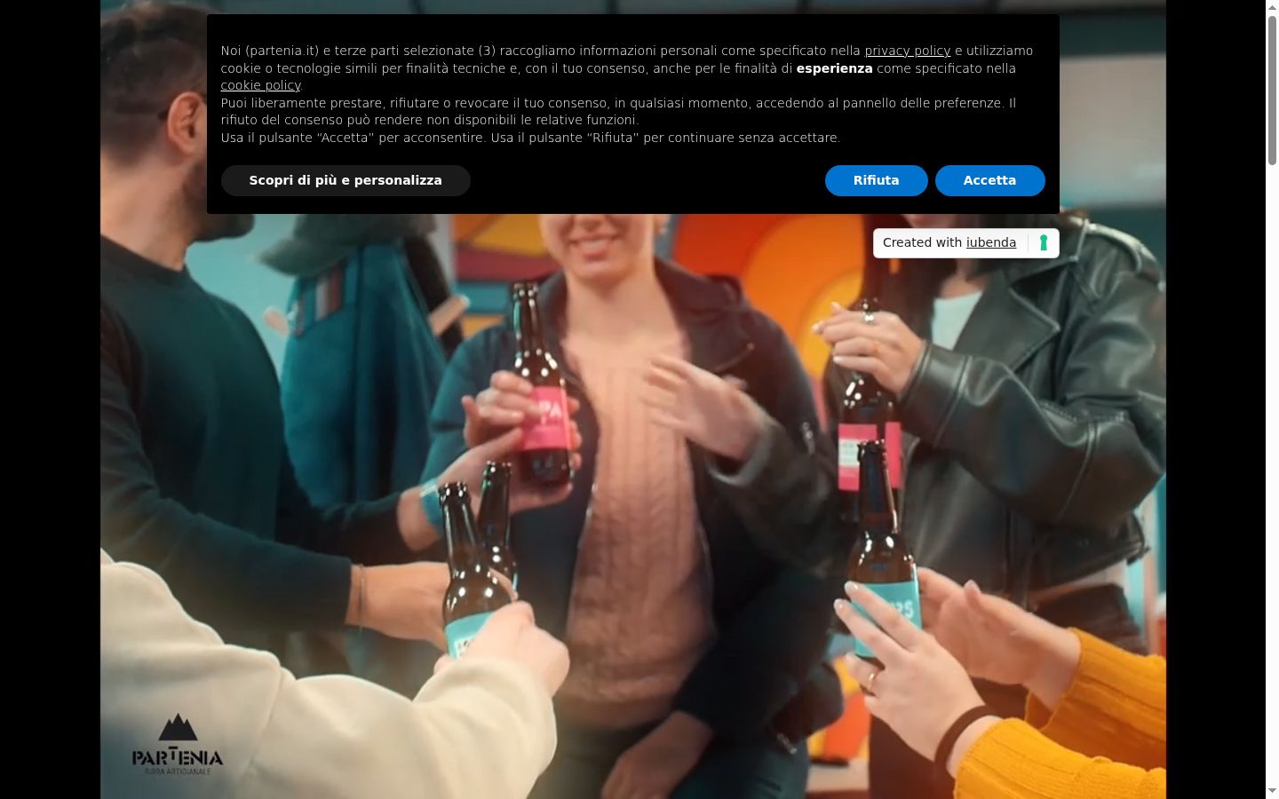 Capture d'écran de la bannière de consentement affichée avant toute interaction
