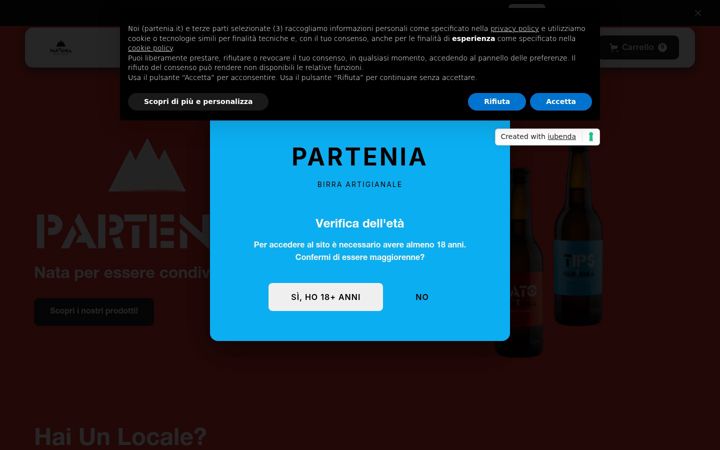 Screenshot of partenia.it