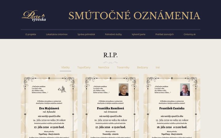 Screenshot of partevyveska.sk