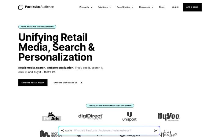Screenshot of particularaudience.com