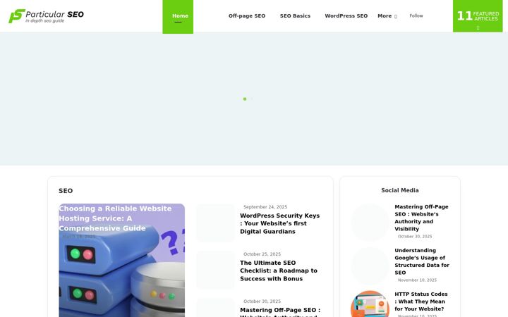 Screenshot di particularseo.com