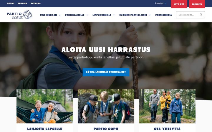 Skærmbillede af partio.fi