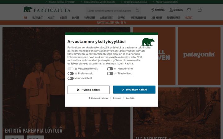 Screenshot of partioaitta.fi