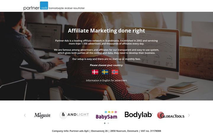 Screenshot of partner-ads.com