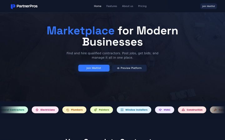 Screenshot of partnerpros.org