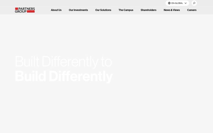 Screenshot of partnersgroup.com