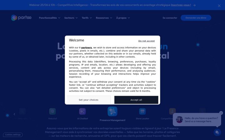 Screenshot of partoo.co