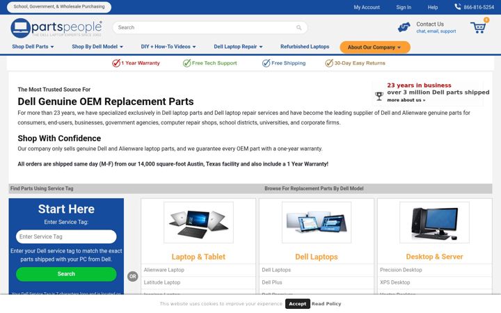 Ekrānuzņēmums no parts-people.com