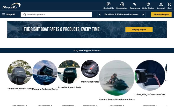 Screenshot of partsvu.com