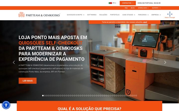 Captura de pantalla de partteams.com