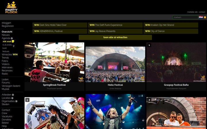 Screenshot of partyflock.nl