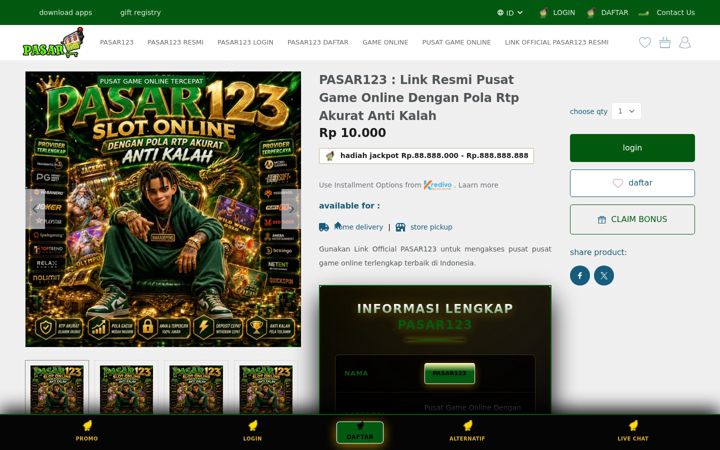 Screenshot of pasar123hura.org