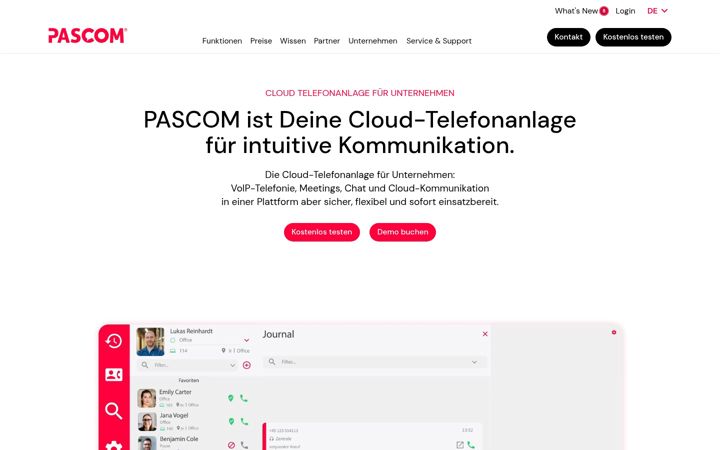 Skærmbillede af pascom.net