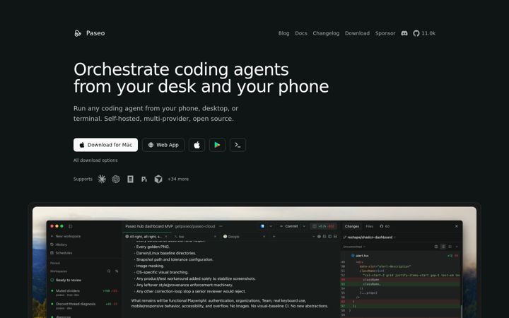 Screenshot of paseo.sh