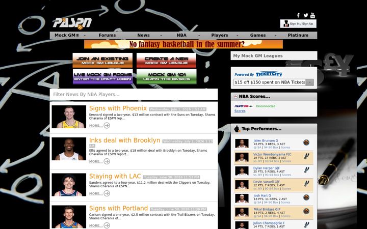 Screenshot of paspn.net