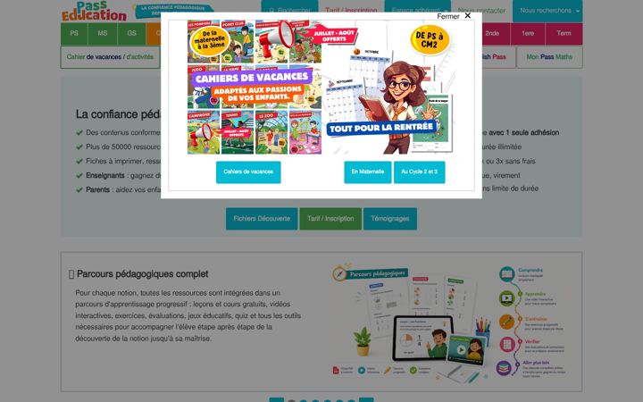 Screenshot of pass-education.fr
