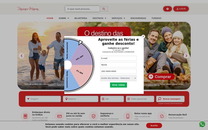 Screenshot of passaromarron.com.br
