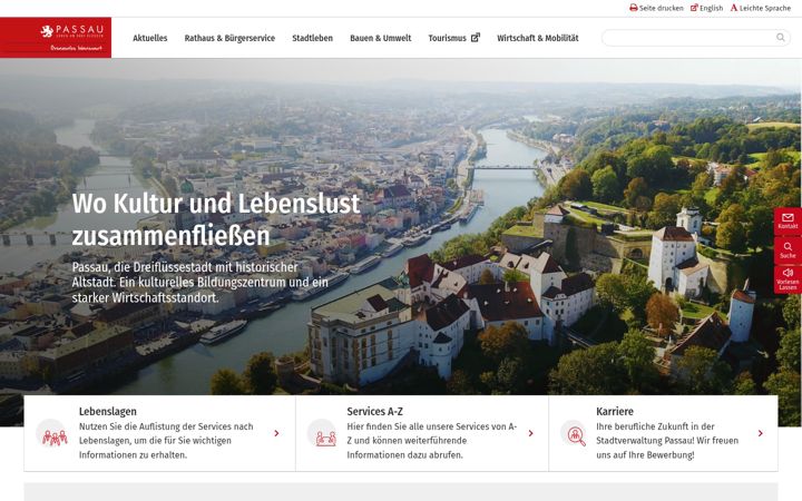 Screenshot of passau.de