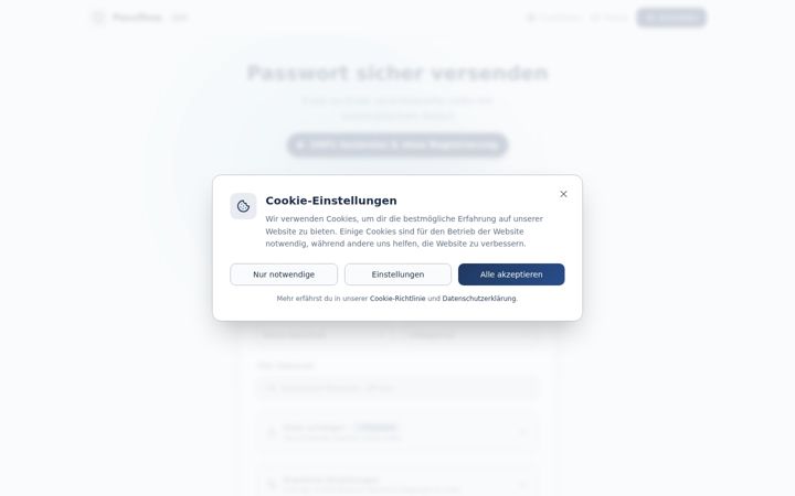 Screenshot di passflow.de