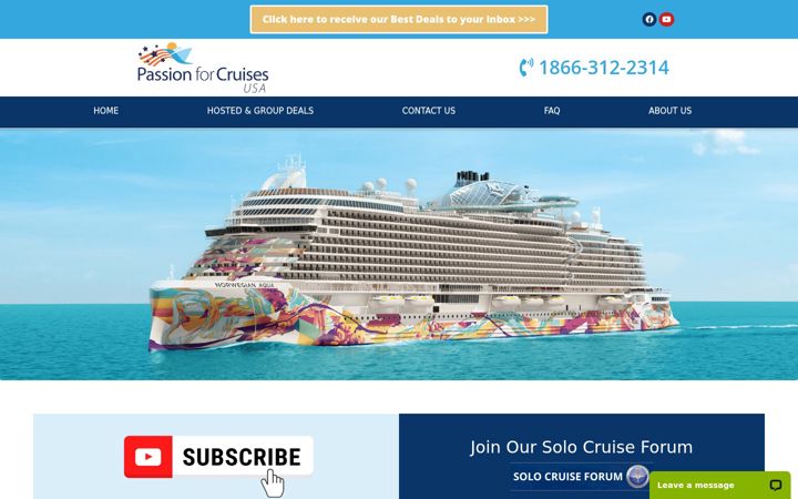 Ekrano kopija passionforcruisesusa.com
