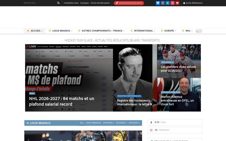 Screenshot of passionhockey.com