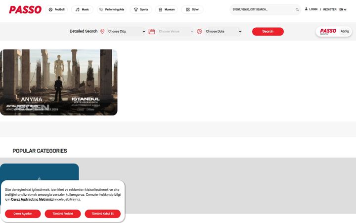 Screenshot of passo.com.tr