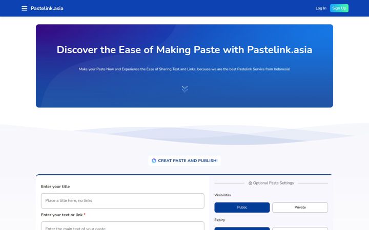 Screenshot of pastelink.asia