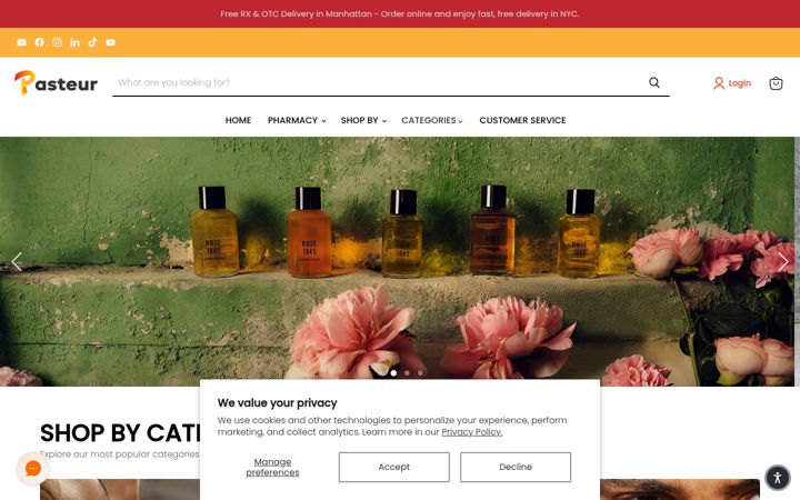 Zrzut ekranu pasteurpharmacy.com