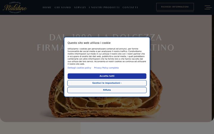 Screenshot of pasticceriafiordilatte.com