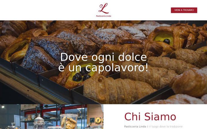 Captură de ecran a pasticcerialinda.it