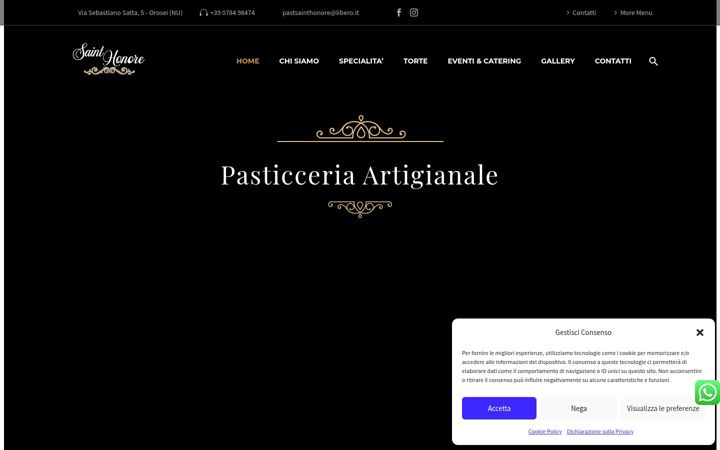 Screenshot ta' pasticceriasainthonore.com