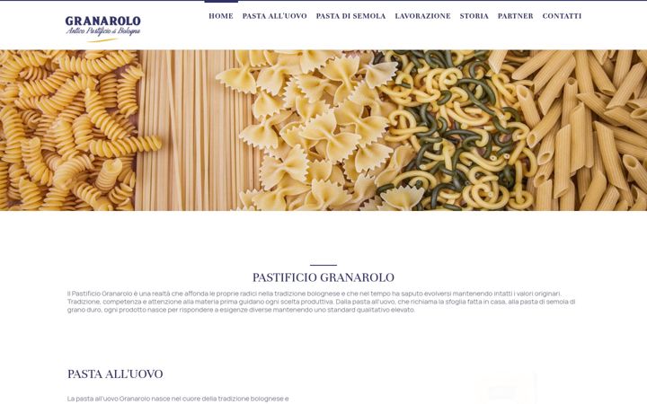 Screenshot of pastificiogranarolo.it